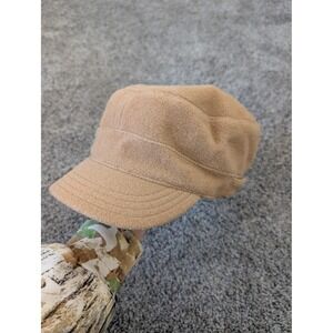 Broner Mens Womens Camel Tan Wool Blend Newsboy Cap Cadet Hat One Size Y2K